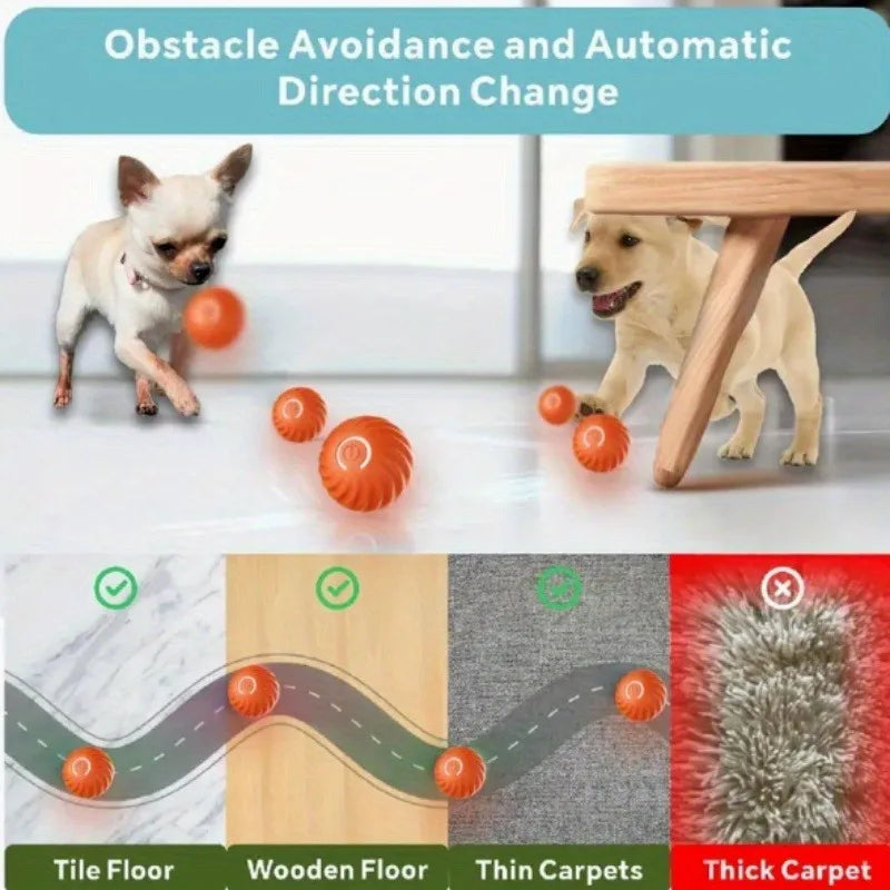 1/5/10PCS Blue Orange Pet Toy Ball Plastic Rechargeable Cat and Dog Toy Suitable for Home and Outdoors