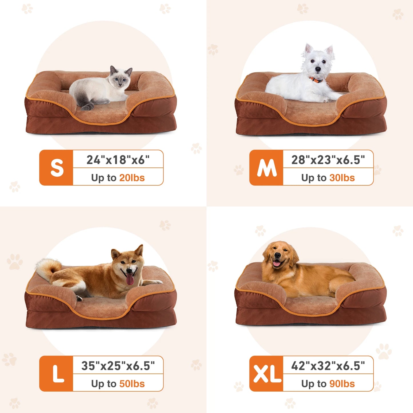 Orthopedic Dog Bed Calming Dog Bed for Medium to Large Dogs Washable Large Pet Bed Anti-Slip Round Fluffy Plush Faux Fur Dog Bed